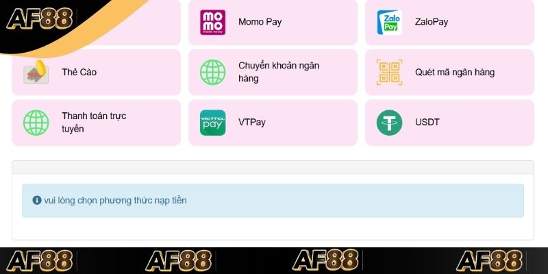 Nạp Tiền AF88: Hướng Dẫn Chi Tiết An Toàn Và Nhanh Chóng